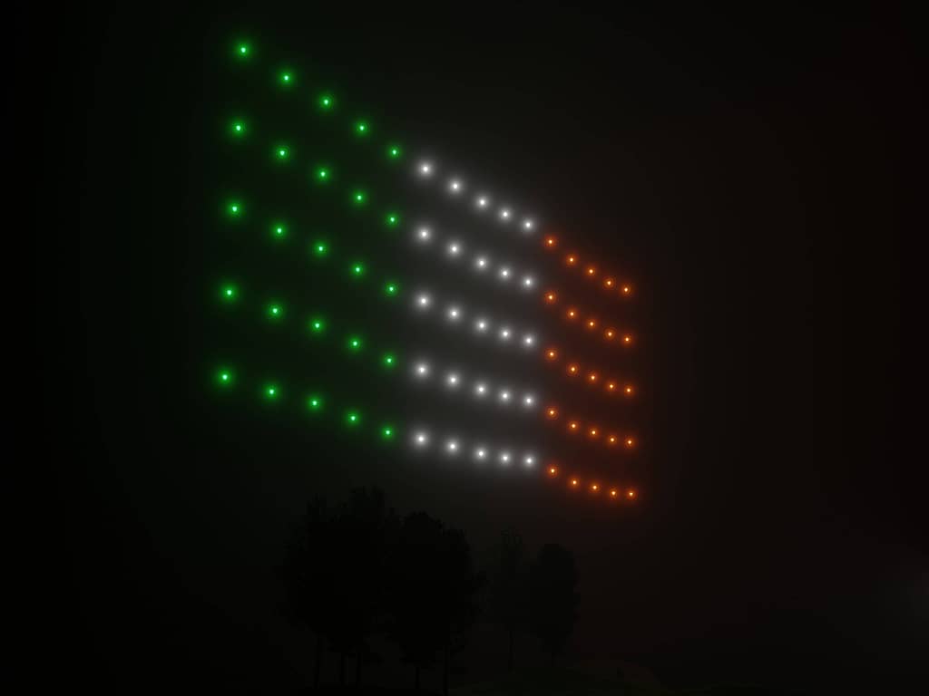 Irish Flag in a Drone Light Show